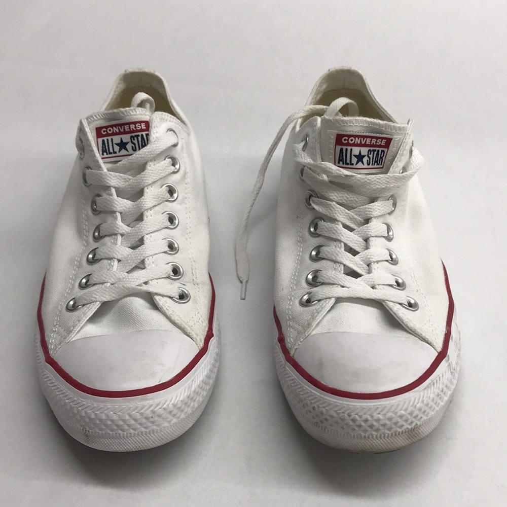 CONVERSE ALL⭐️ STAR Unisex Classic LowTop Sneakers, White,Men’s 9.5,Women’s 11.5